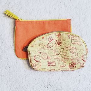 Travel Themed Set of 2 Ipsy Makeup Bags